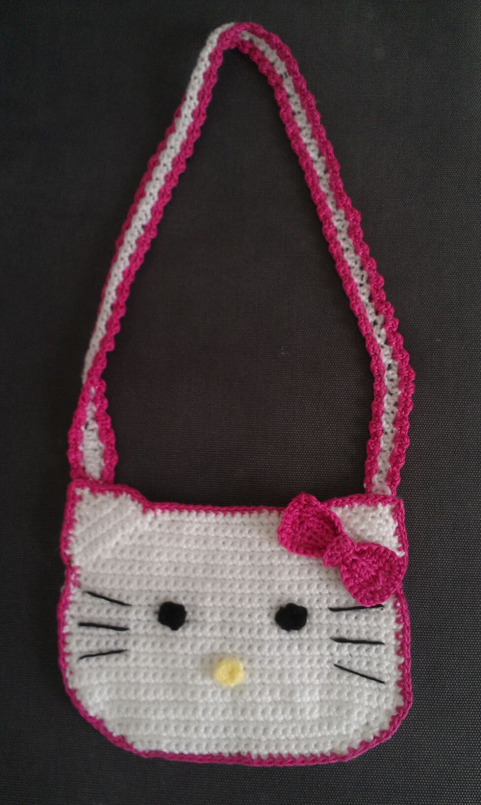 Crochet inspired: hello kitty crochet bag - free pattern