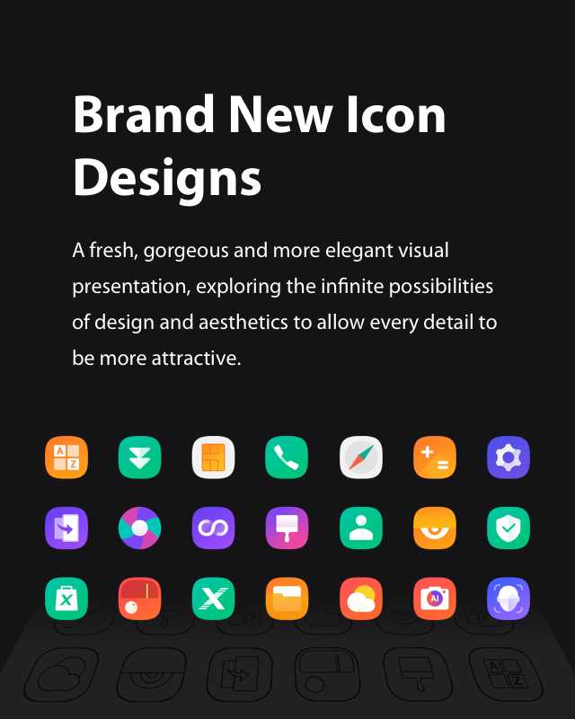 Brand new icons on Infinix Hot S4