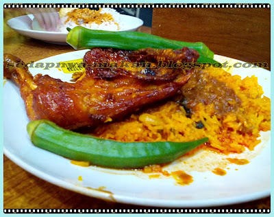 Nasi Briyani ayam madu, bendi rebus