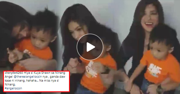 Little Boy Gets Shy As Angel Locsin Hugs Him Little Boy Gets Shy As Angel Locsin Hugs Him