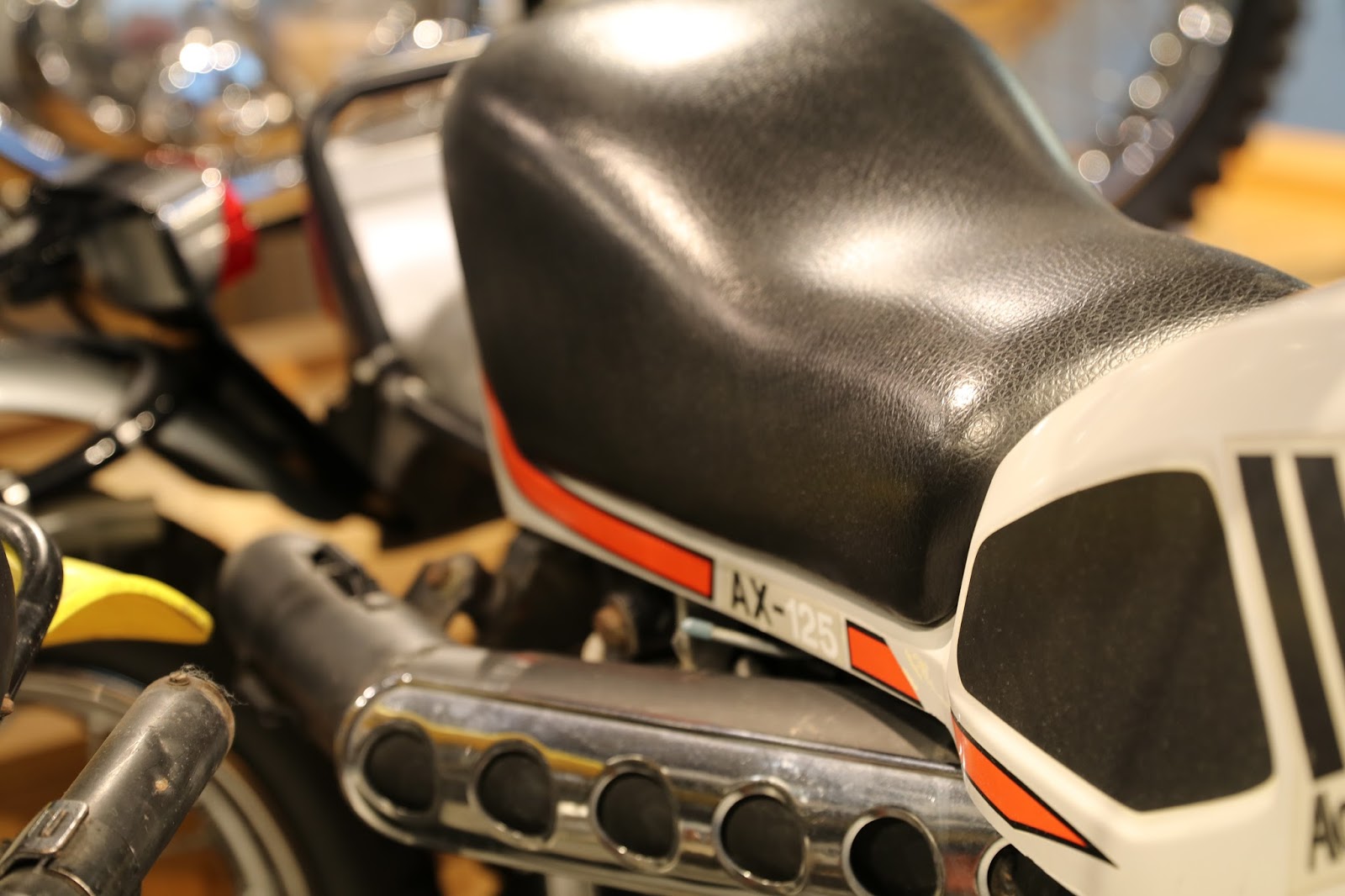 OldMotoDude 1974 Alouette AX125 on display at the Barber Vintage