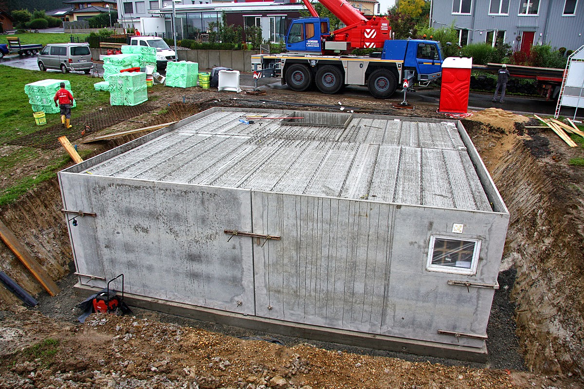 Bautagebuch "Köppelblick": Keller aufgebaut