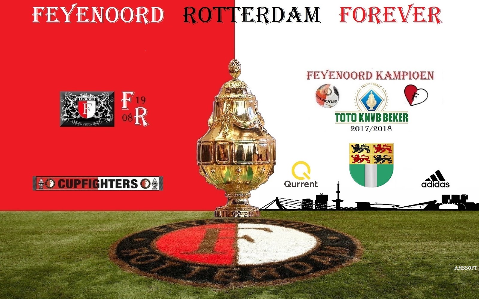 vrijgesteld Schouderophalend Voorman Feyenoord KNVB beker winnaar 2017 - 2018 - Mooie Achtergronden