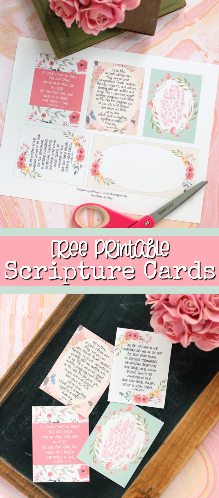 Floral Bible Verse Cards Printable