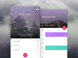 Material UI Calendar Design with Parallax