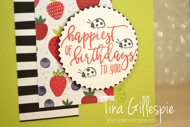 scissorspapercard, Stampin' Up!, Picture Perfect Birthday, Sharing Sweet Thoughts, Tutti-Frutti DSP