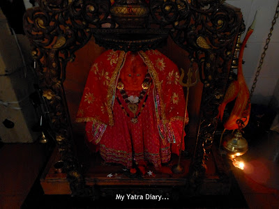 The deity of the Jagmata at the Tungareshwar temple in Vasai, Mumbai