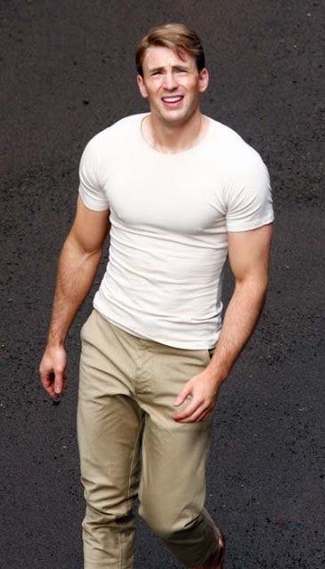Chris Evans in White T-Shirt Chris Evans in White T-Shirt