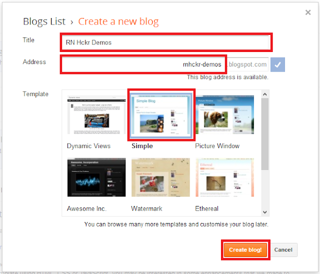 Tutorial to Create a Free Blog in Blogger.com