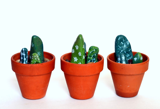 DIY cactus rocks