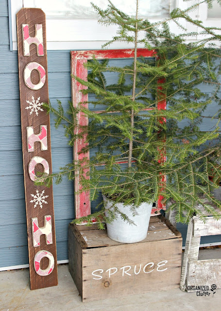 Thrift Shop Wooden Letters to Christmas Sign#Christmasjunkfavs #sign #stencil #oldsignstencils #rusticChristmas #buffalocheck