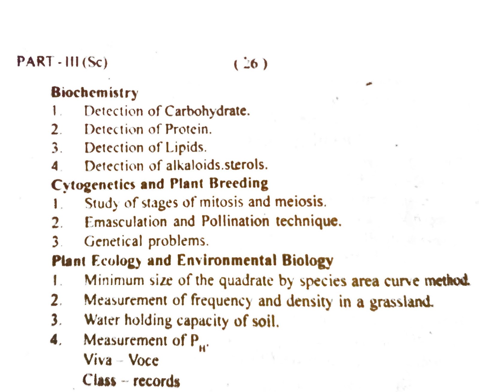Botany honours part3 Tilka Manghi Bhagalpur University syllabus