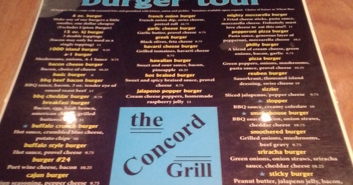 Eat and Critique ! Concord Grill