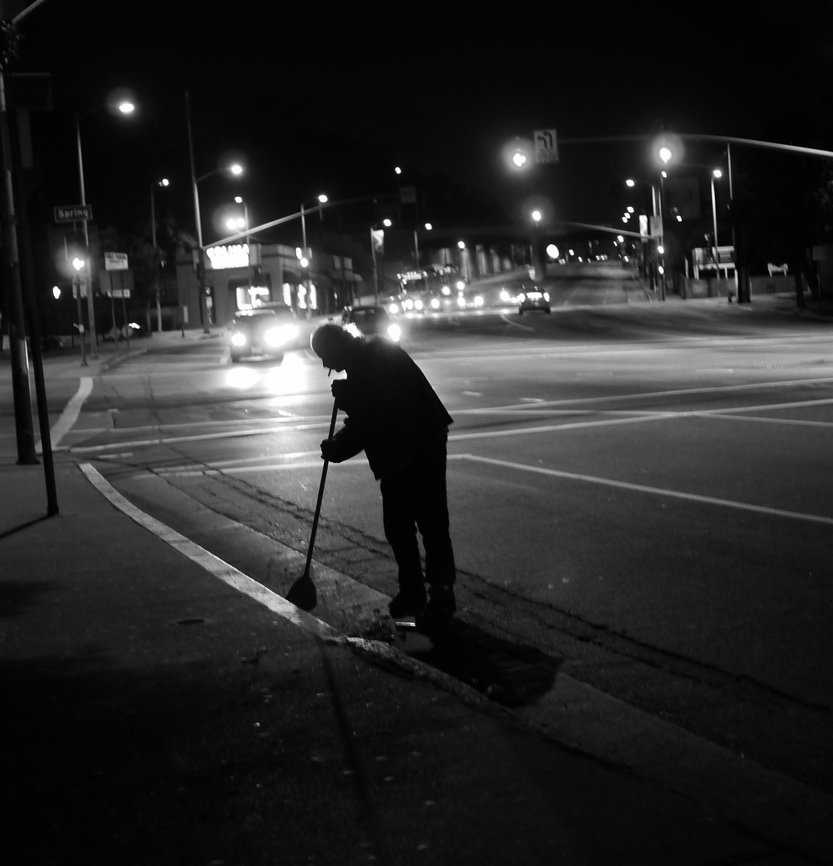 East Of West L.A. Unknown Man (Street Sweeper)