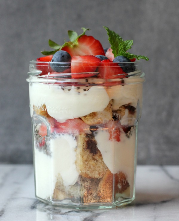 Yogurt, Fruit & Muffin Parfait