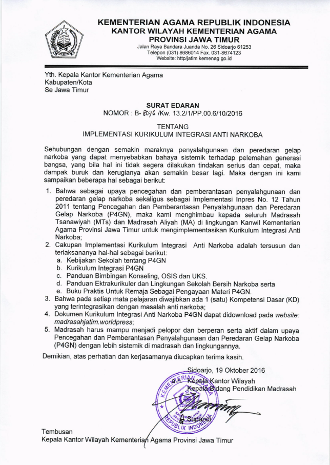 Pendma Kab. Mojokerto Oktober 2016