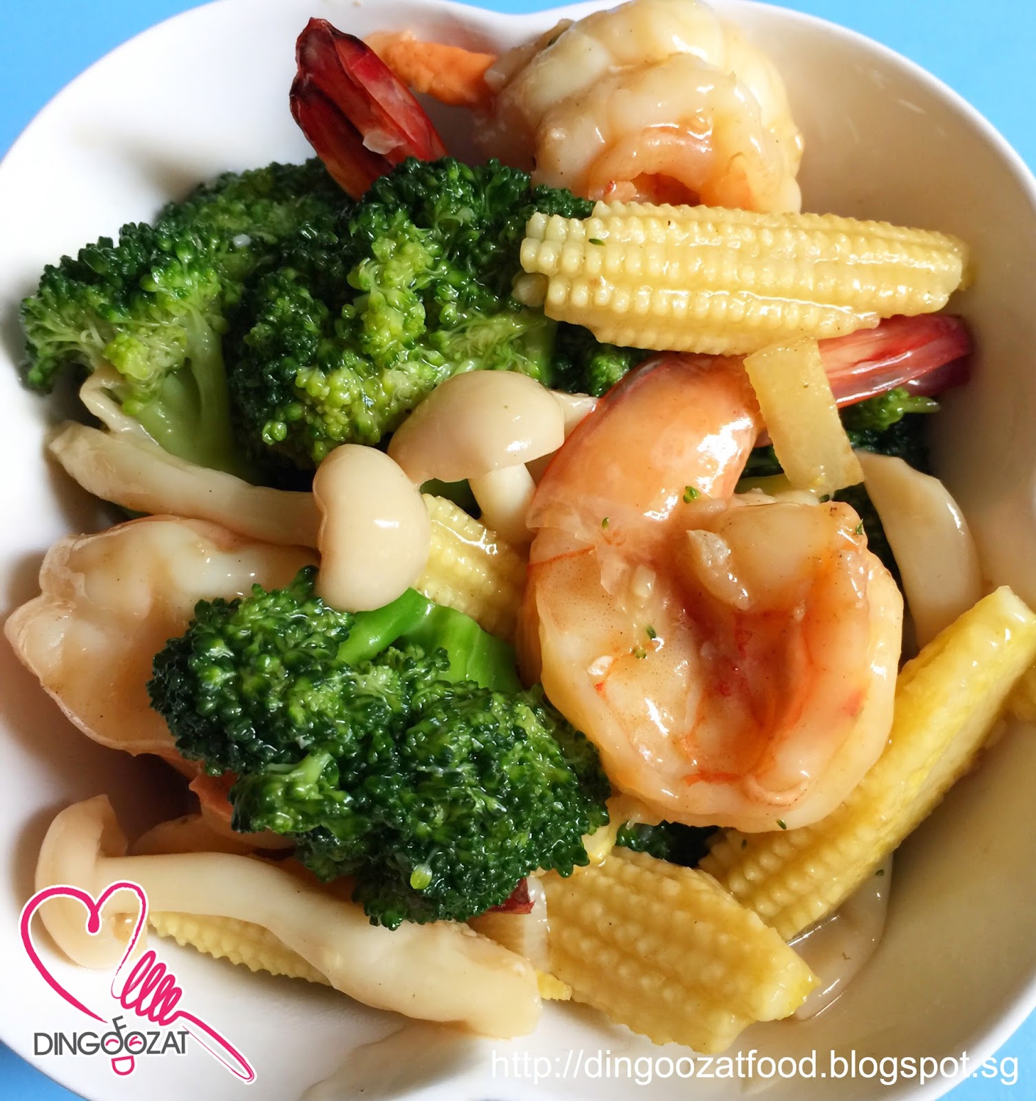 Miki's Food Archives Stir Fry Broccoli & Prawns In Abalone Sauce