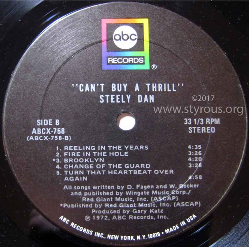 The Styrous® Viewfinder 20,000 Vinyl LPs 106 Steely Dan Can't Buy a