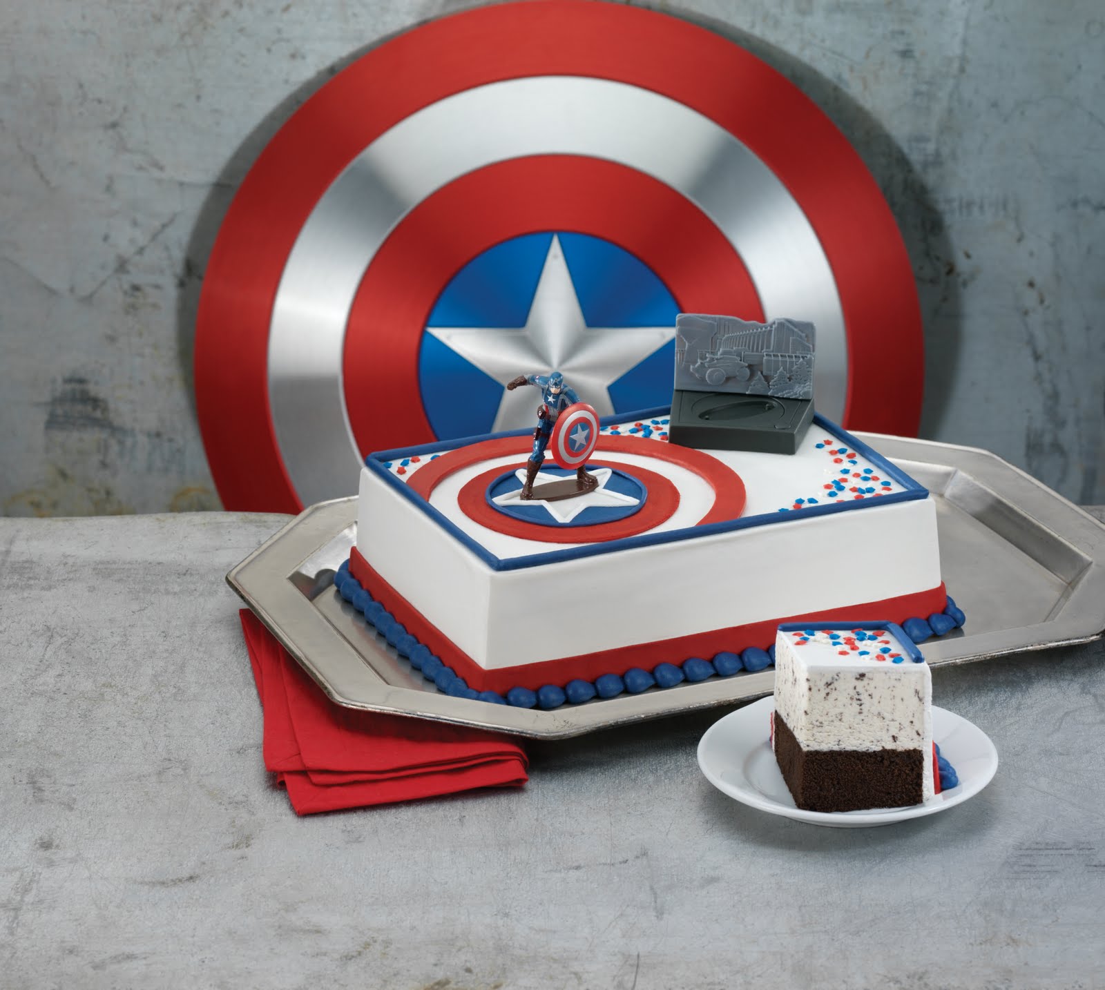 BaskinRobbins Captain America Ice Cream Cake Review The