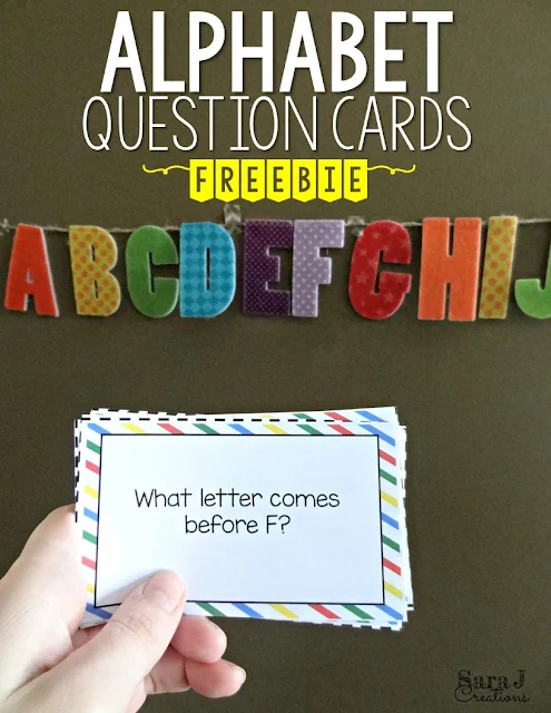 Free alphabet letter practice game with printable question prompts