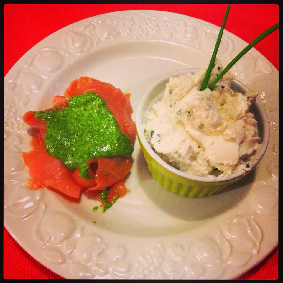 Ziggy in the kitchen Salmone affumicato con pesto di rucola e ricotta