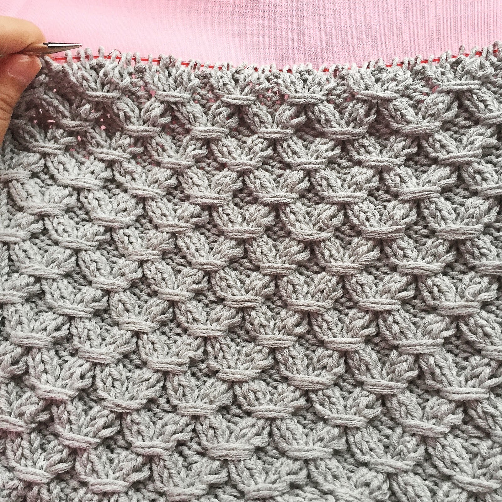 Natassia Journal Textured Knit Pattern Four Petal Flower