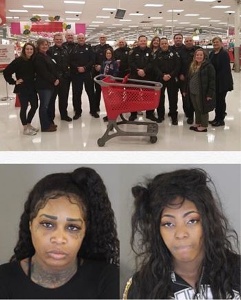 alleged arrested two cop shoplifting michigan target during dec