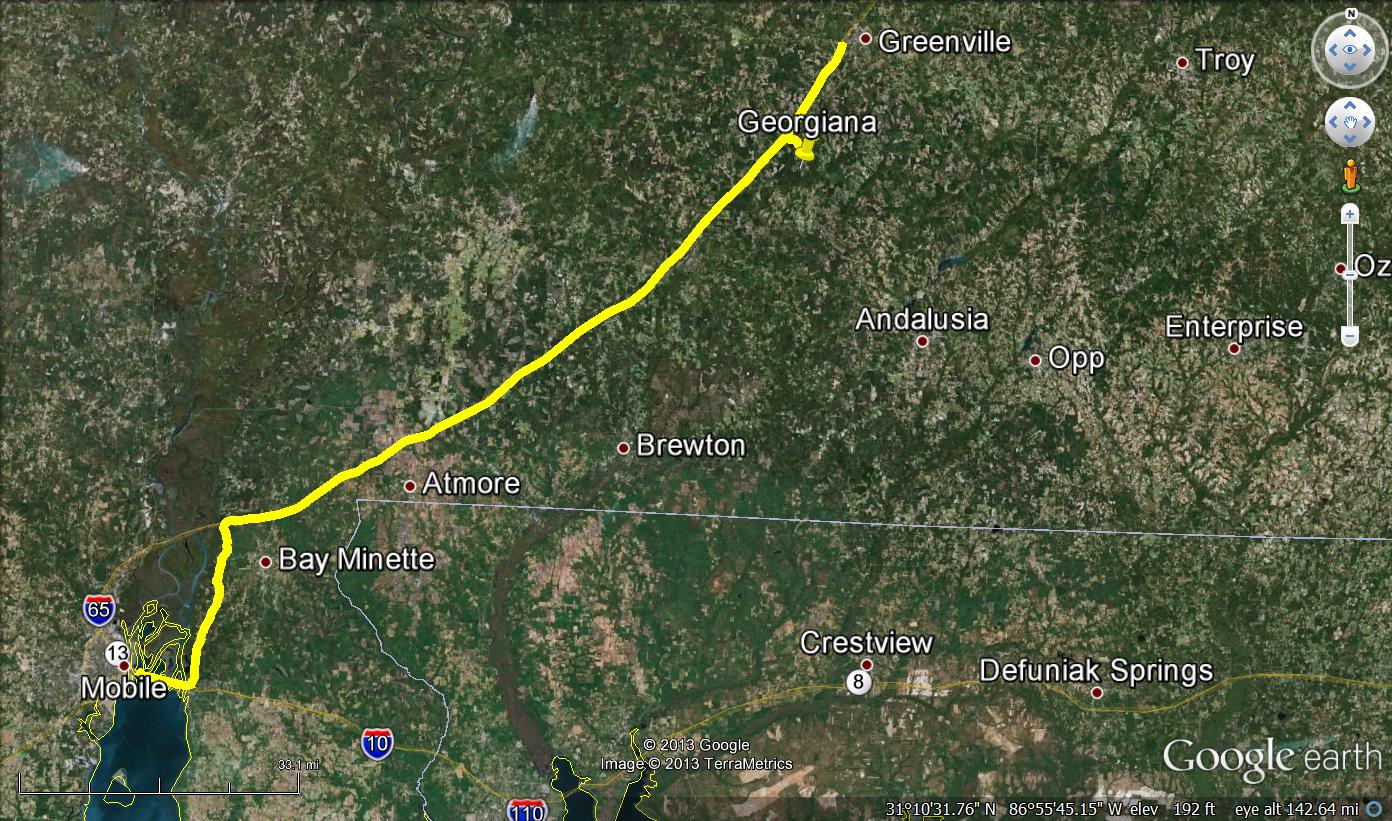 The Road Ahead.............. (Florida Ride 2013) Alabama Meandering