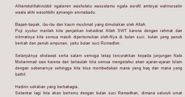 Contoh Pidato Menyambut Bulan Suci Ramadhan Sharing Ilmu