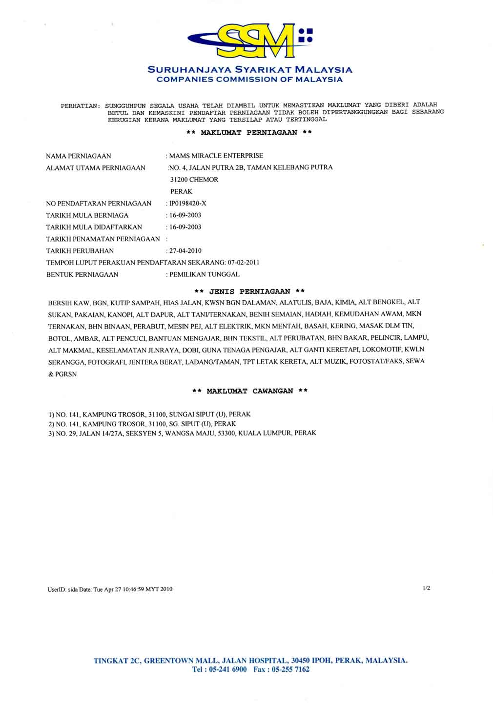 Contoh Latar Belakang Syarikat : Contoh latar belakang proposal ini