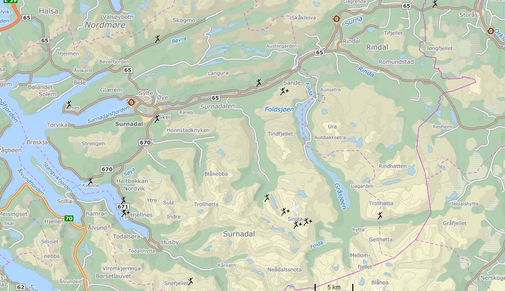 Oversikt klatring lokalt