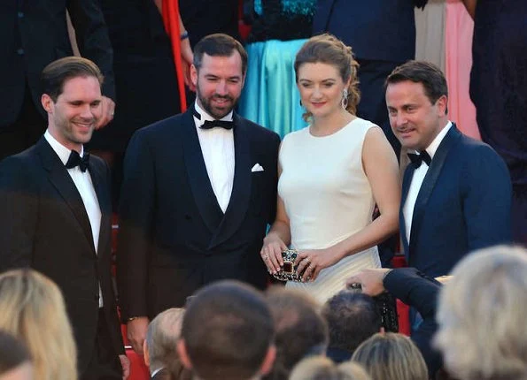 Princess Stephanie wore a white dress by Ralph Lauren at the opening night of Cannes Film Festival. The same dress had been worn by Crown Princess Victoria at Polar Music Prize ceremony in 2016