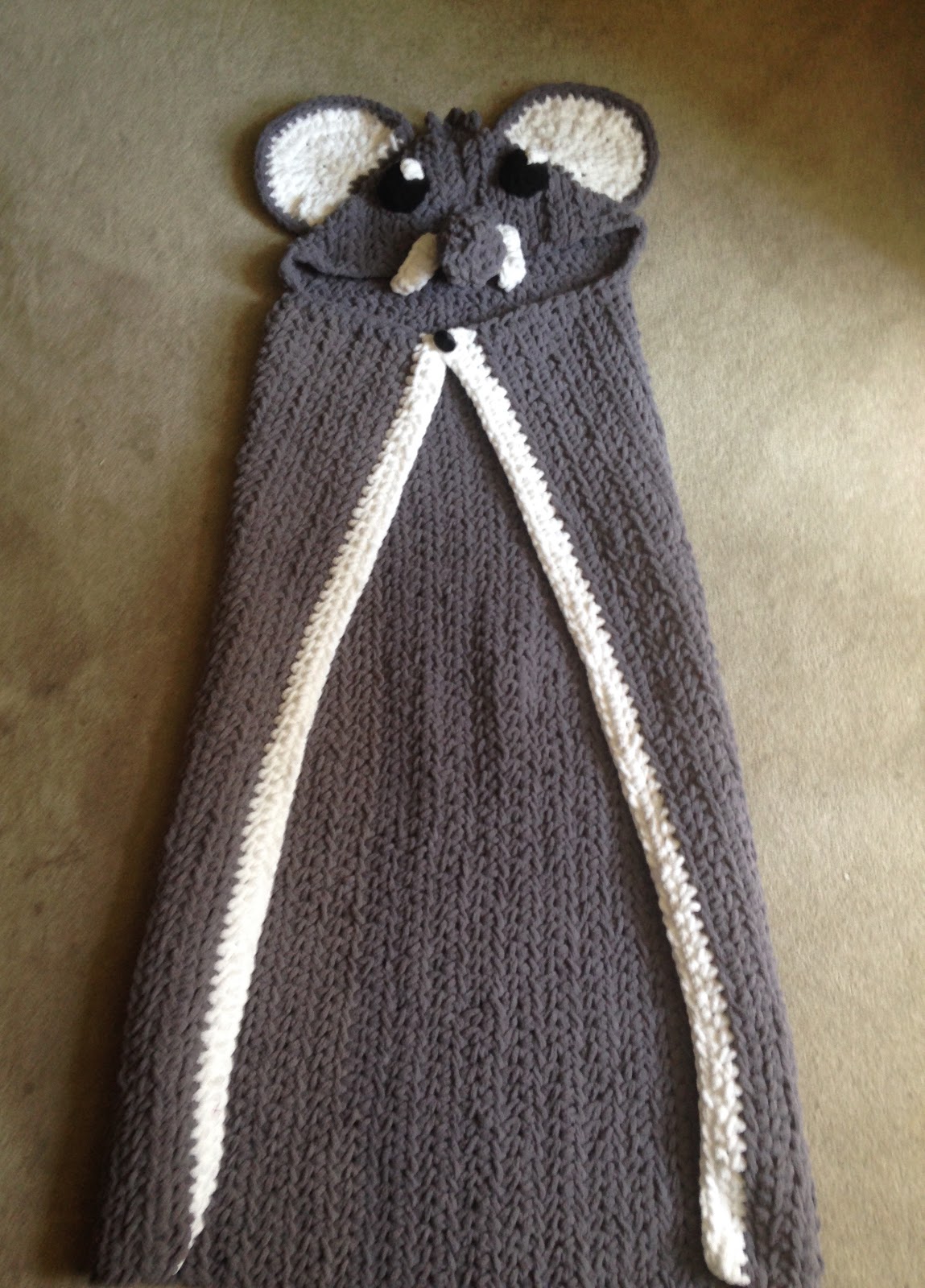 The Perfect Stitch... Hoodie Elephant Blanket