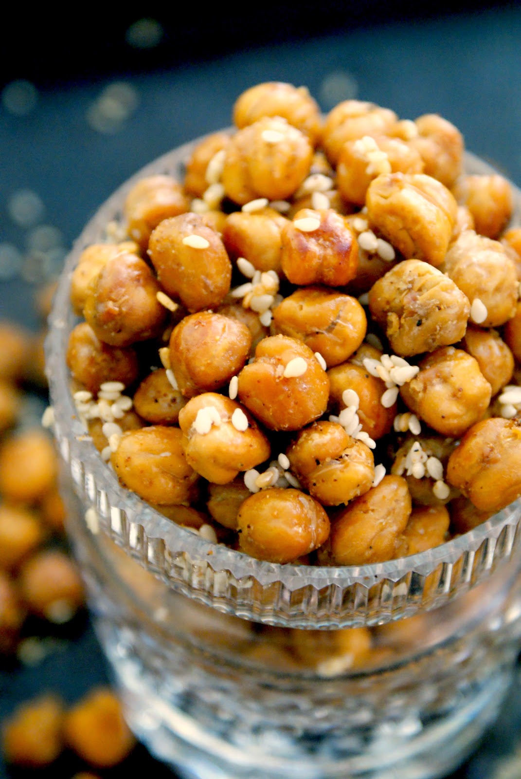 Sesame Garlic Roasted Chickpeas The Two Bite Club