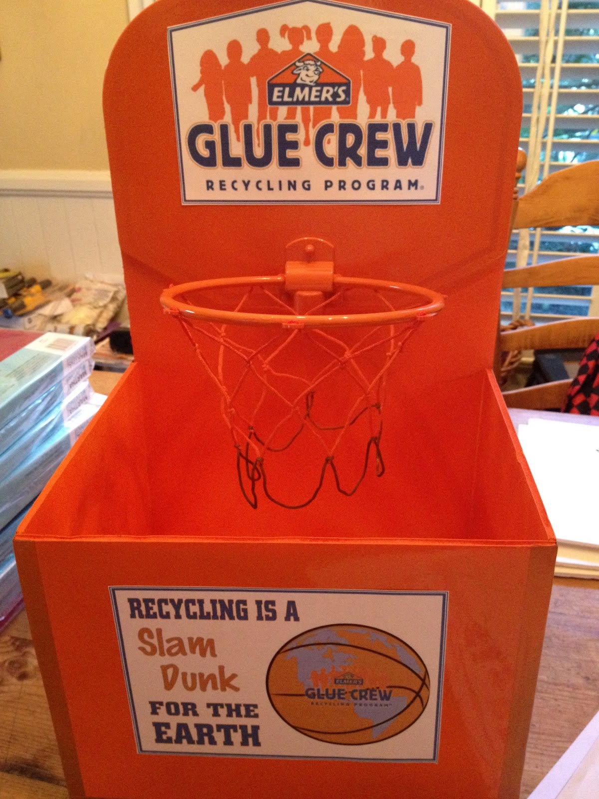 Basketballstyle Recycling Bin Elmer's Glue Crew Be Creative, Support