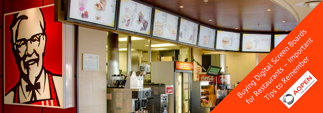 Buying Digital Screen Boards for Restaurants – Important Tips to Remember