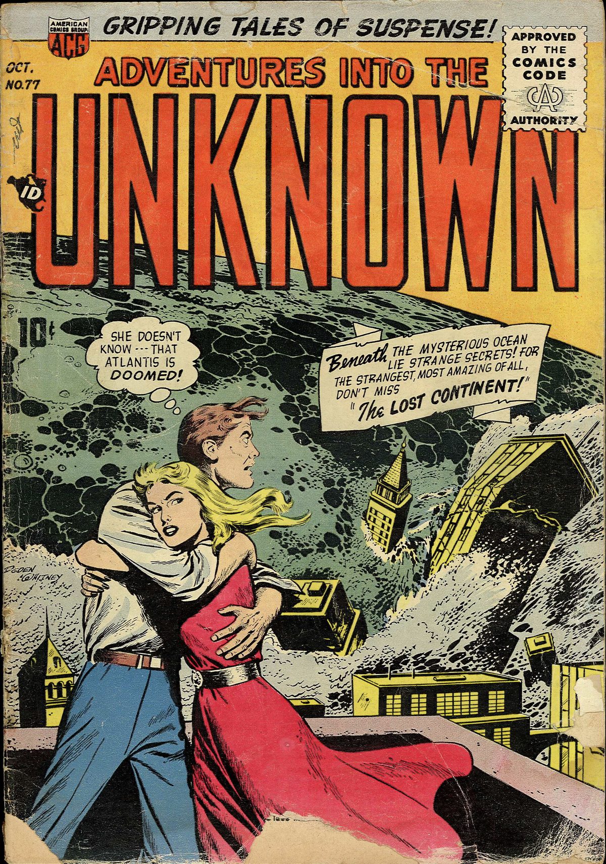 Read online Adventures Into The Unknown comic -  Issue #77 - 1