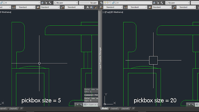 Mengubah ukuran selection pickbox AutoCAD