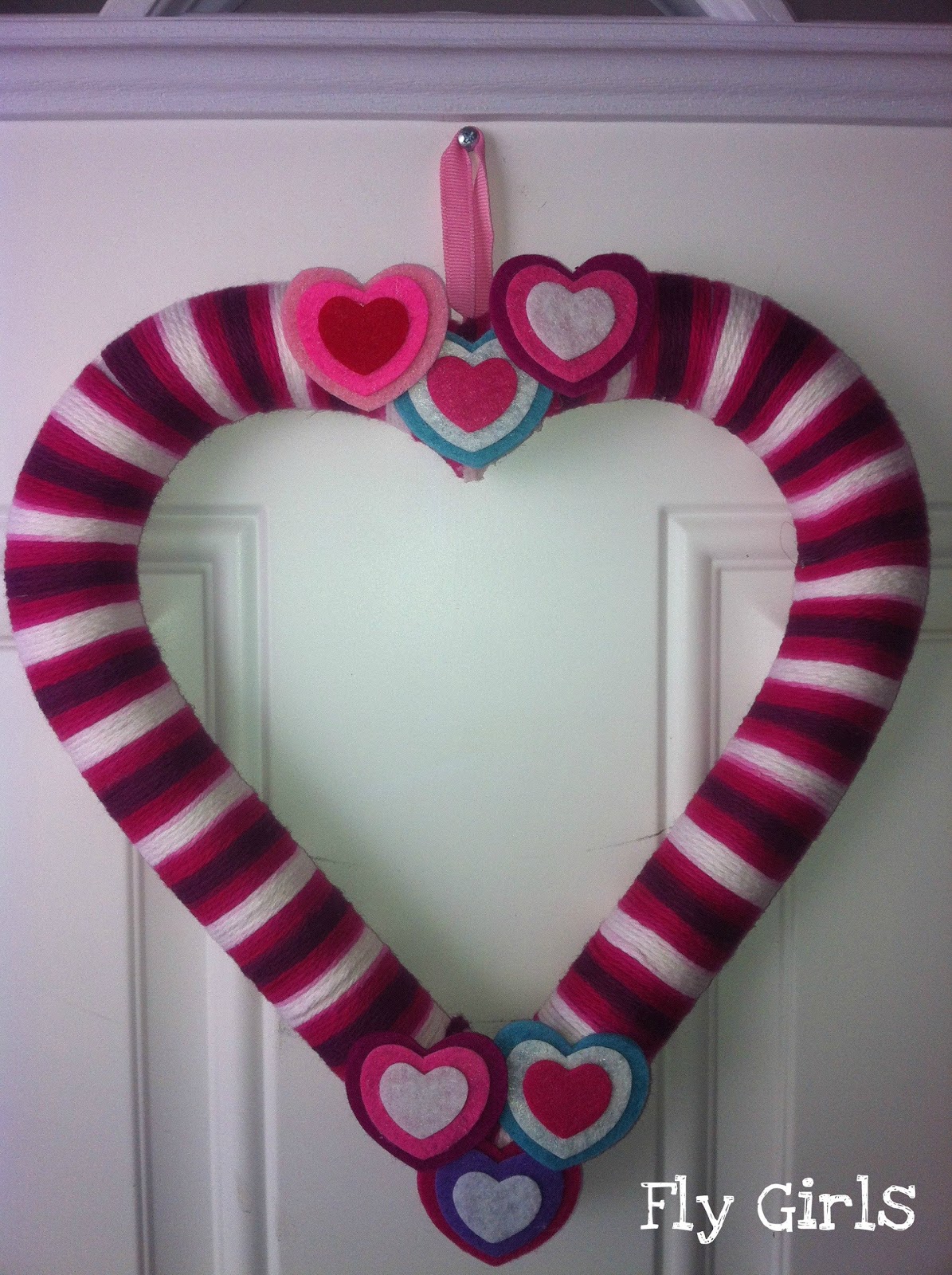 Fly Girls: Valentine Yarn Wreath