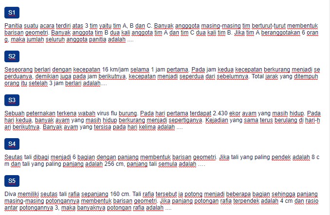 Contoh Soal Penerapan Barisan Dan Deret Geometri Dalam