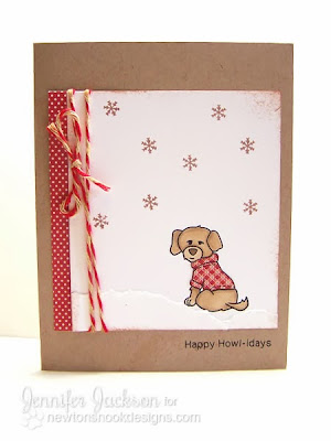 Happy Howl-idays Dog Card card using Canine Christmas by Newton's Nook Designs