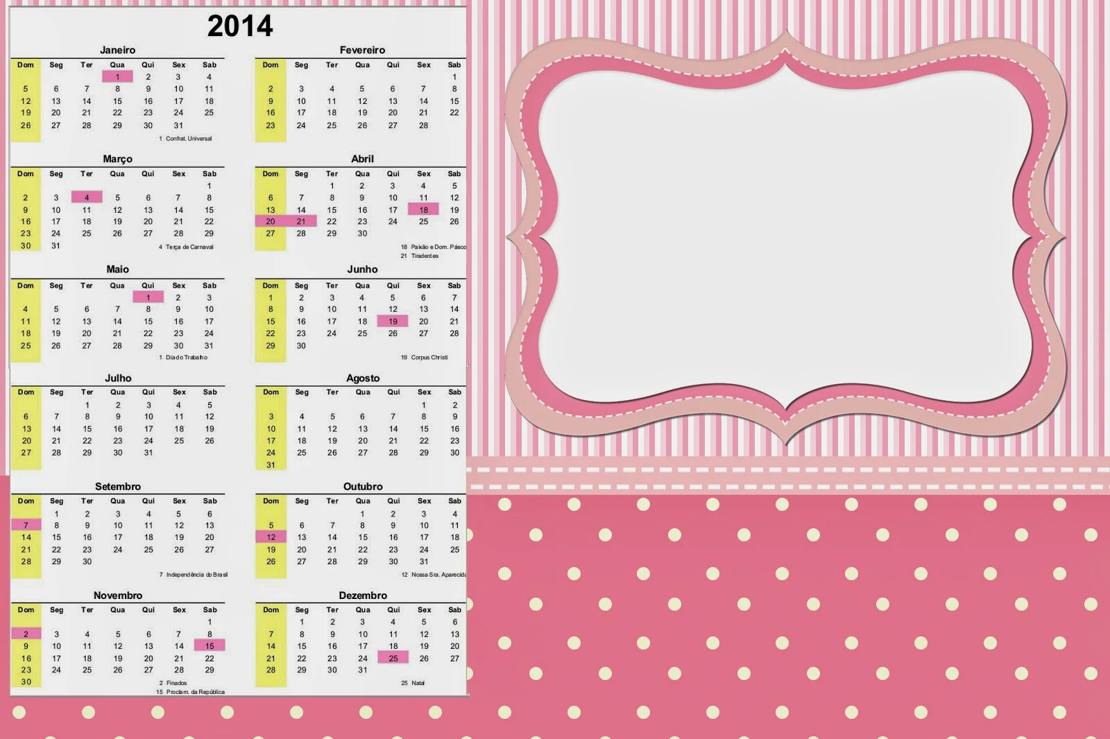Calendario 2014.
