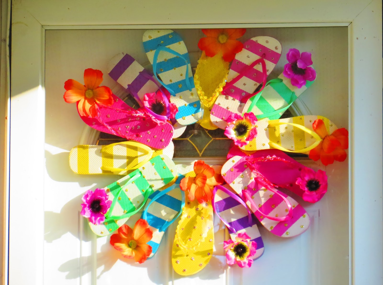Let Your Light Shine Flip Flop Wreath