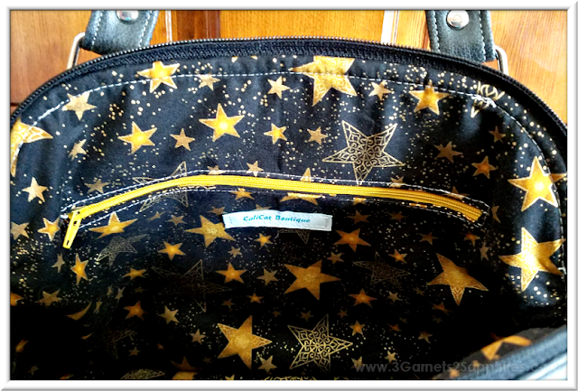 Custom Star Wars-Inspired Handbag with Coordinating Lining | 3 Garnets & 2 Sapphires