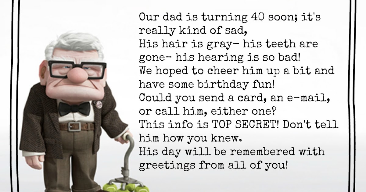 Funny 40th Birthday Poems - Birthday