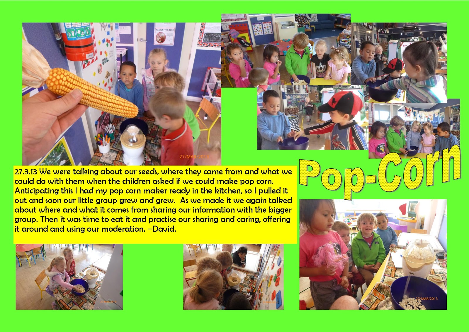 Hunter Park Kindergarten Pop corn