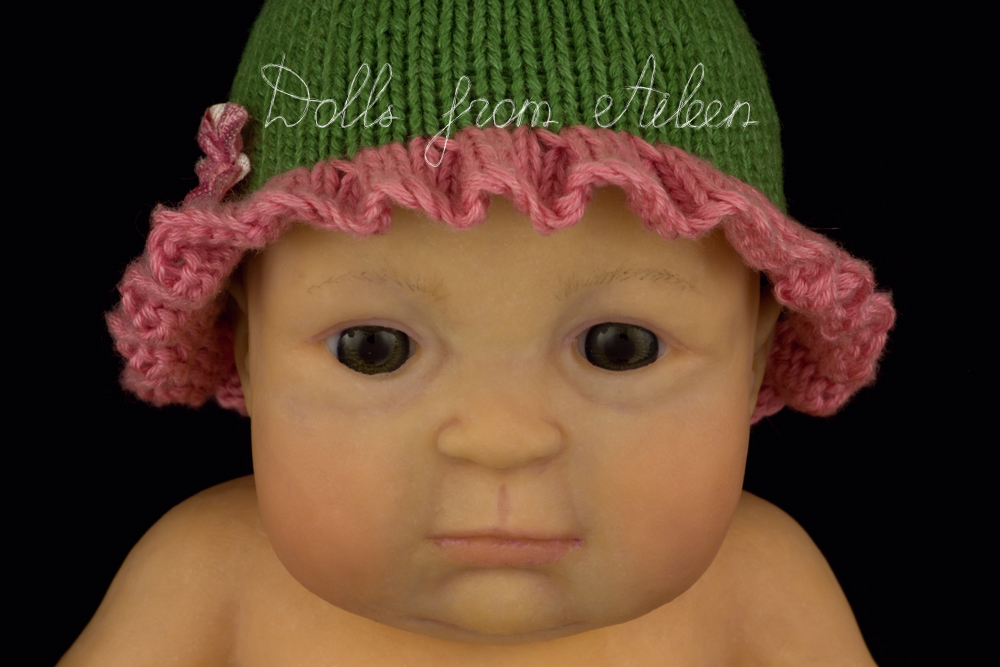 ooak anatomically correct baby girl doll's face