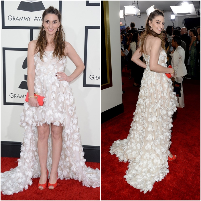 Vestido Sara Bareilles grammys 2014