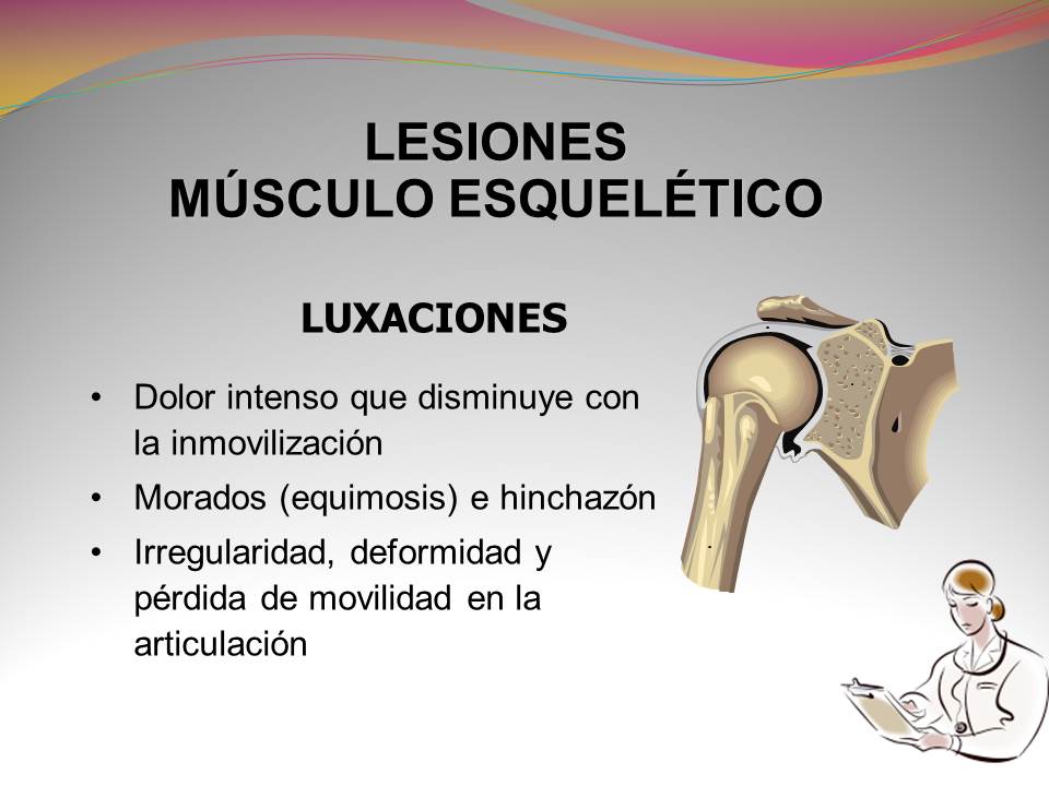 Primeros Auxilios : Lesiones Musculo-esqueleticas
