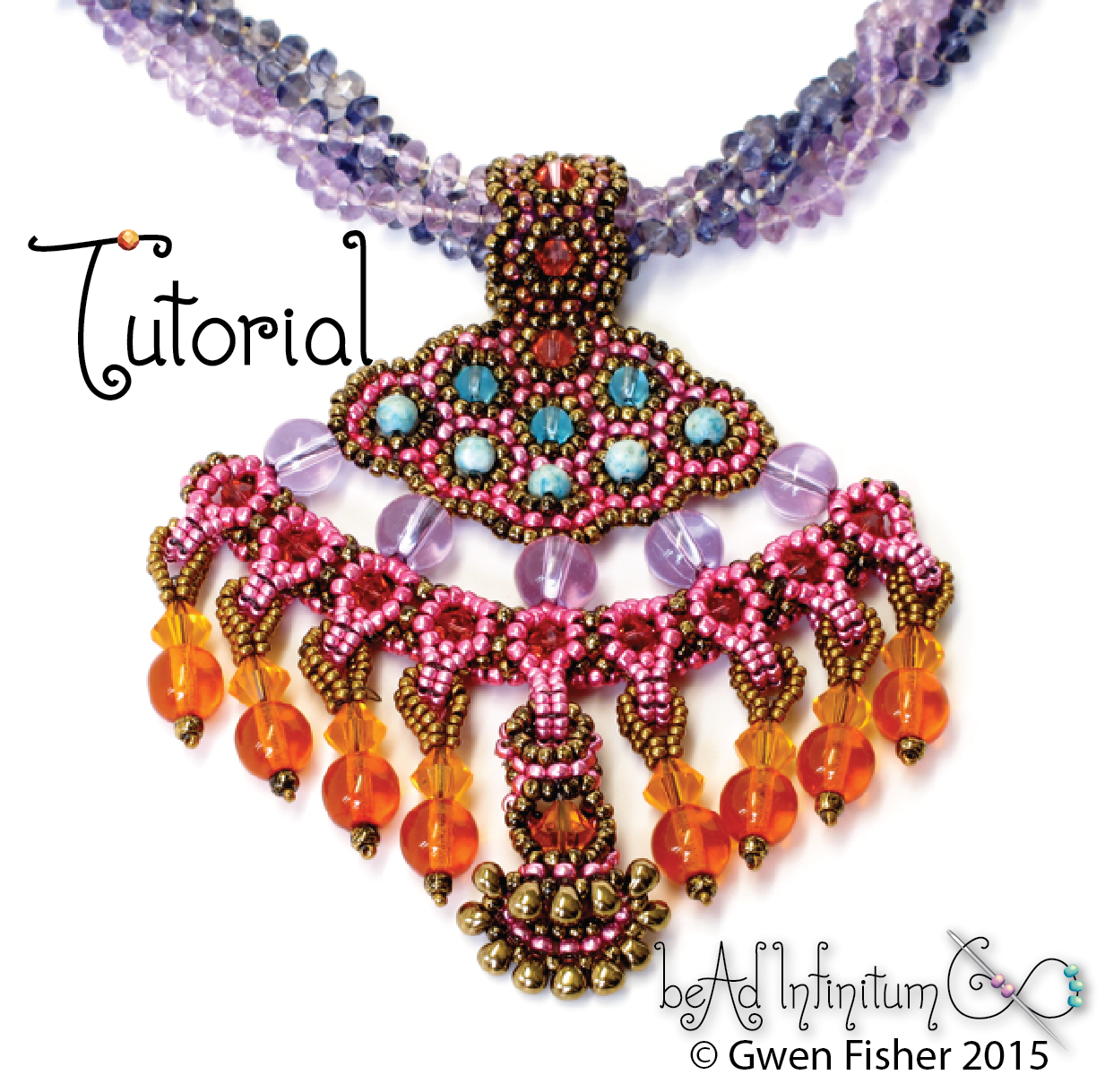 gwenbeads New Tutorial Delta Queen Necklace with Beaded Pendant and